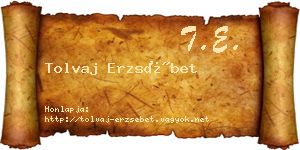 Tolvaj Erzsébet névjegykártya